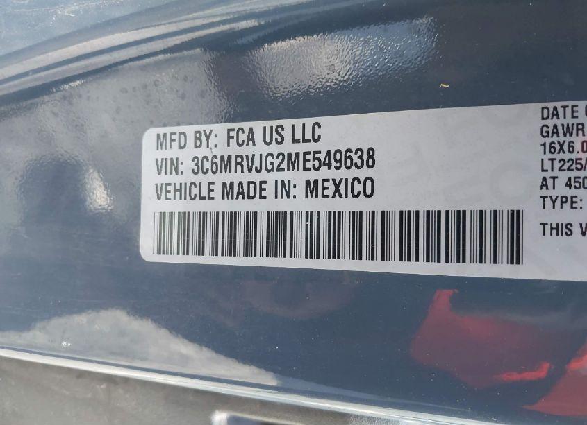 Thumbnail 16 of 2021 RAM PROMASTER 3500 CARGO VAN HIGH ROOF 159 WB EXT