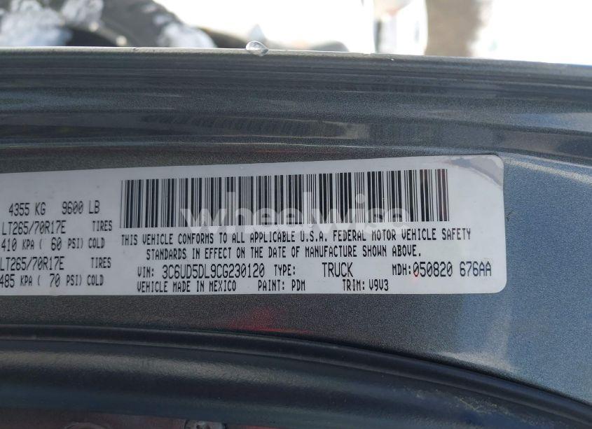 Thumbnail 17 of 2012 RAM 2500 SLT