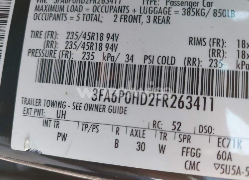 Thumbnail 11 of 2015 FORD FUSION SE