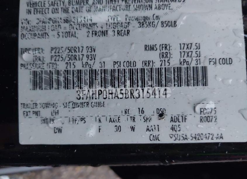 Thumbnail 16 of 2011 FORD FUSION SE