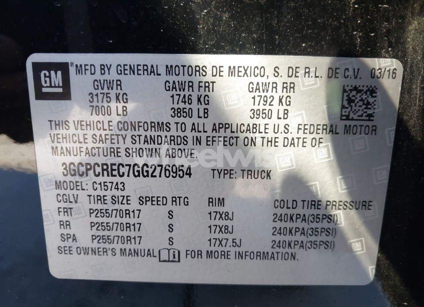 Thumbnail 17 of 2016 CHEVROLET SILVERADO 1500
