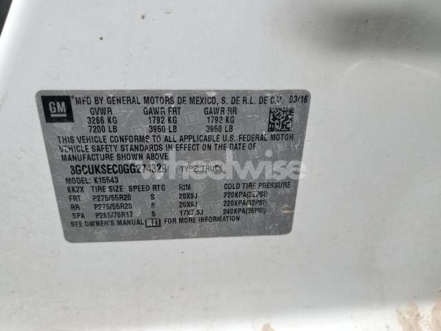 2016 CHEVROLET SILVERADO K1500 LTZ