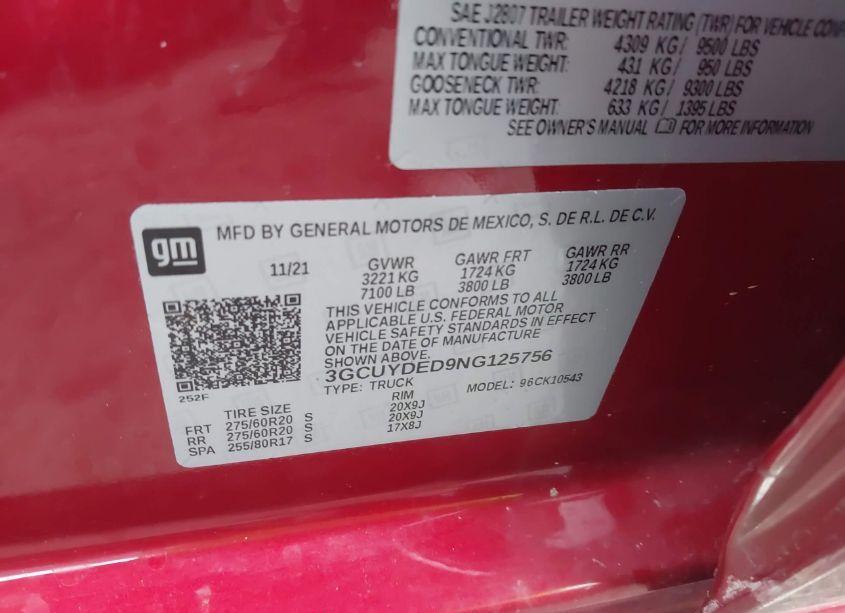 Thumbnail 16 of 2022 CHEVROLET SILVERADO 1500 LTD 4WD SHORT BED LT