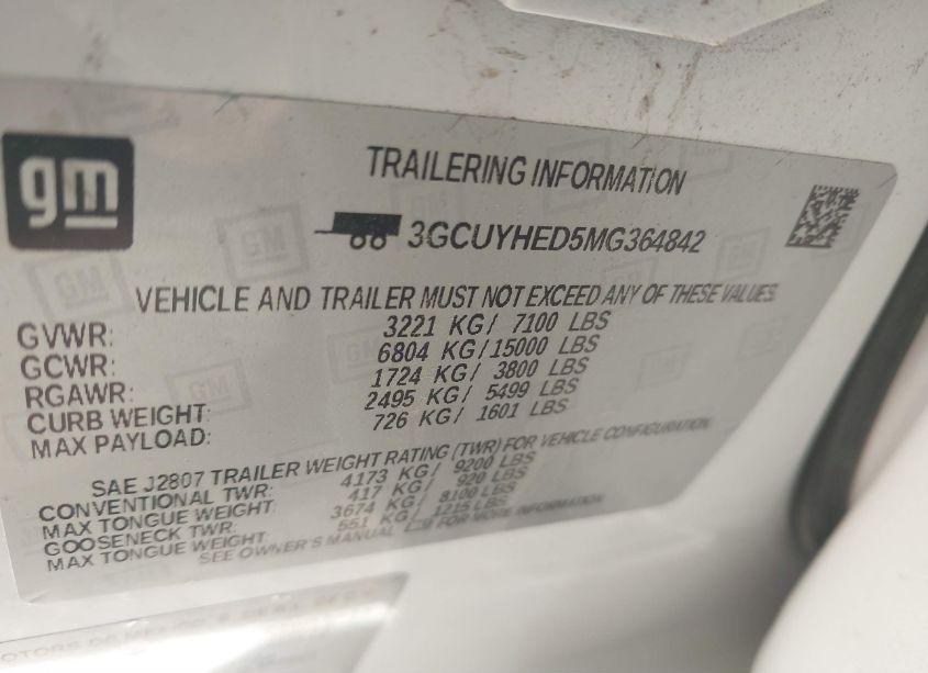 Thumbnail 16 of 2021 CHEVROLET SILVERADO 1500 4WD SHORT BED HIGH COUNTRY