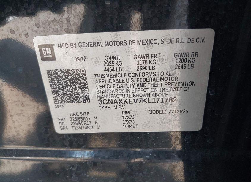 Thumbnail 17 of 2019 CHEVROLET EQUINOX LT