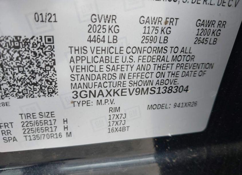 Thumbnail 16 of 2021 CHEVROLET EQUINOX FWD LT