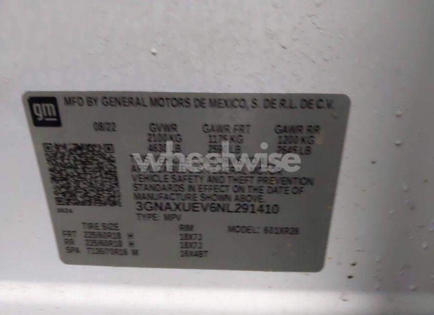 Thumbnail 16 of 2022 CHEVROLET EQUINOX AWD LT