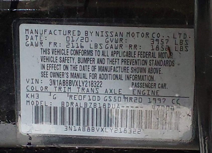 Thumbnail 19 of 2020 NISSAN SENTRA S XTRONIC CVT