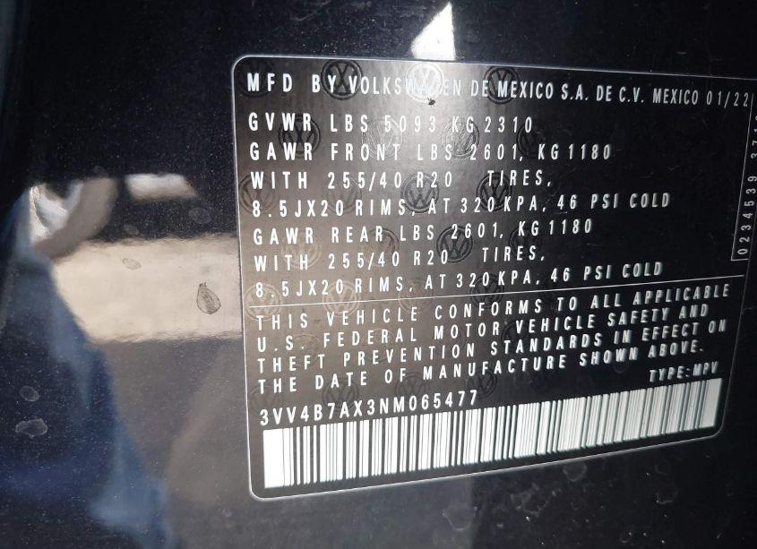 Thumbnail 17 of 2022 VOLKSWAGEN TIGUAN 2.0T SEL R-LINE