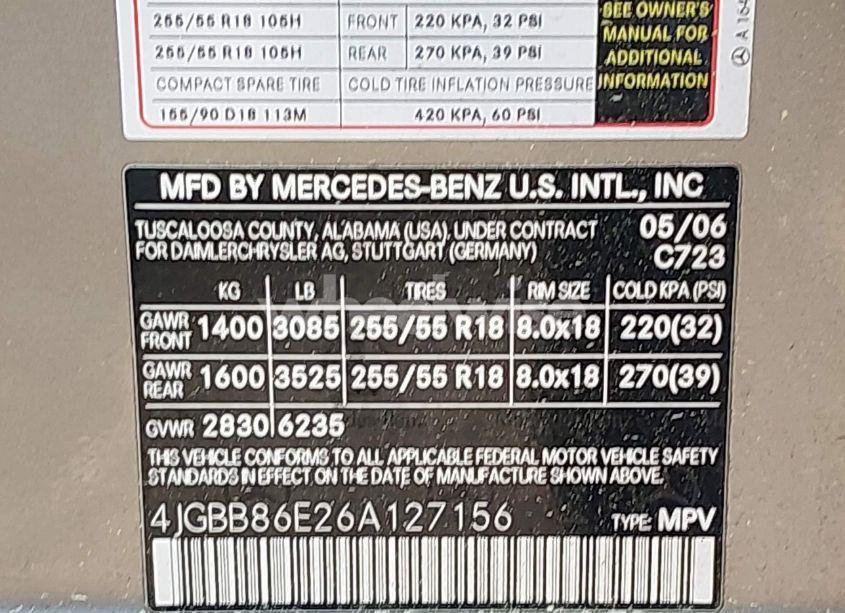 Thumbnail 11 of 2006 MERCEDES-BENZ ML 350 4MATIC