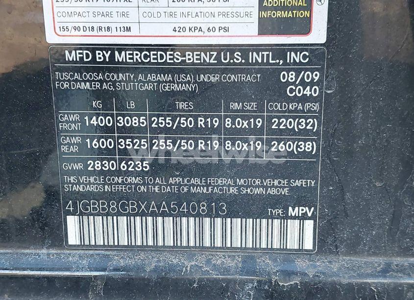 Thumbnail 11 of 2010 MERCEDES-BENZ ML 350 4MATIC