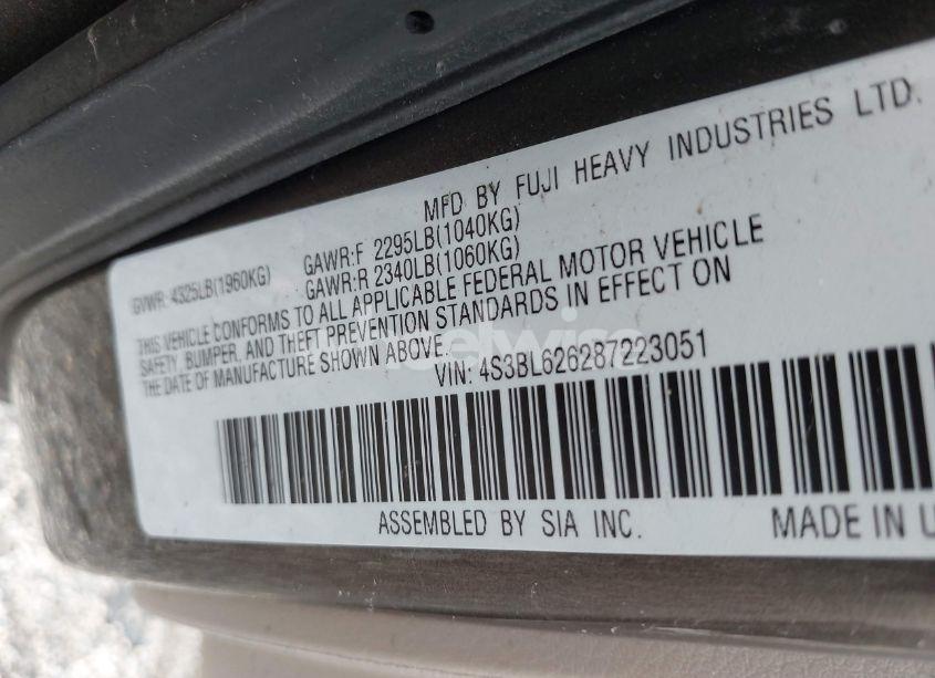 Thumbnail 16 of 2008 SUBARU LEGACY 2.5I LIMITED