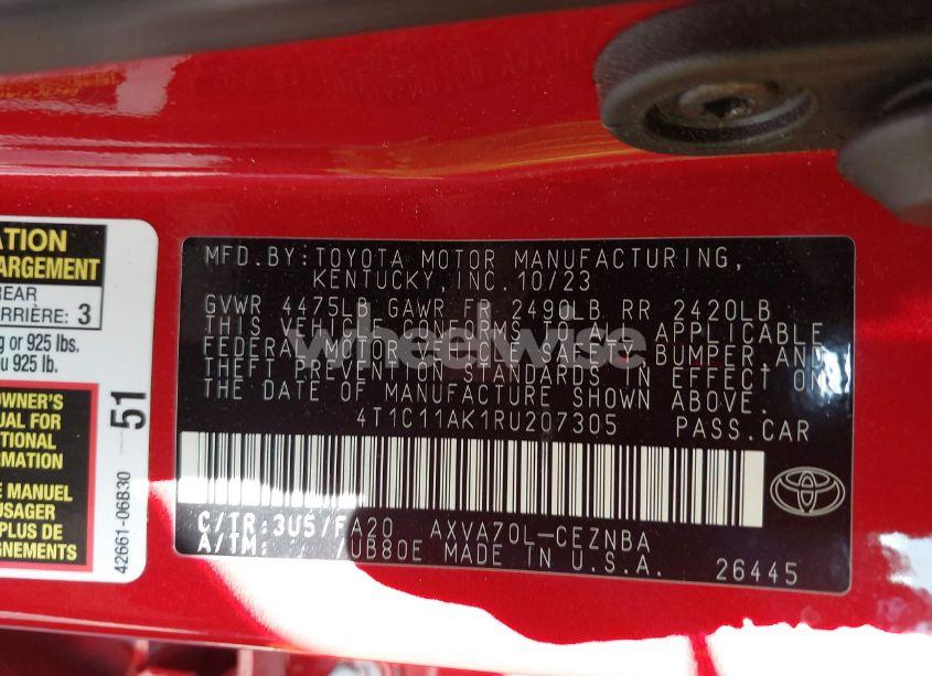 Thumbnail 16 of 2024 TOYOTA CAMRY LE