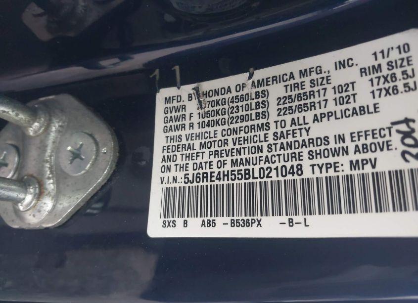Thumbnail 16 of 2011 HONDA CR-V EX
