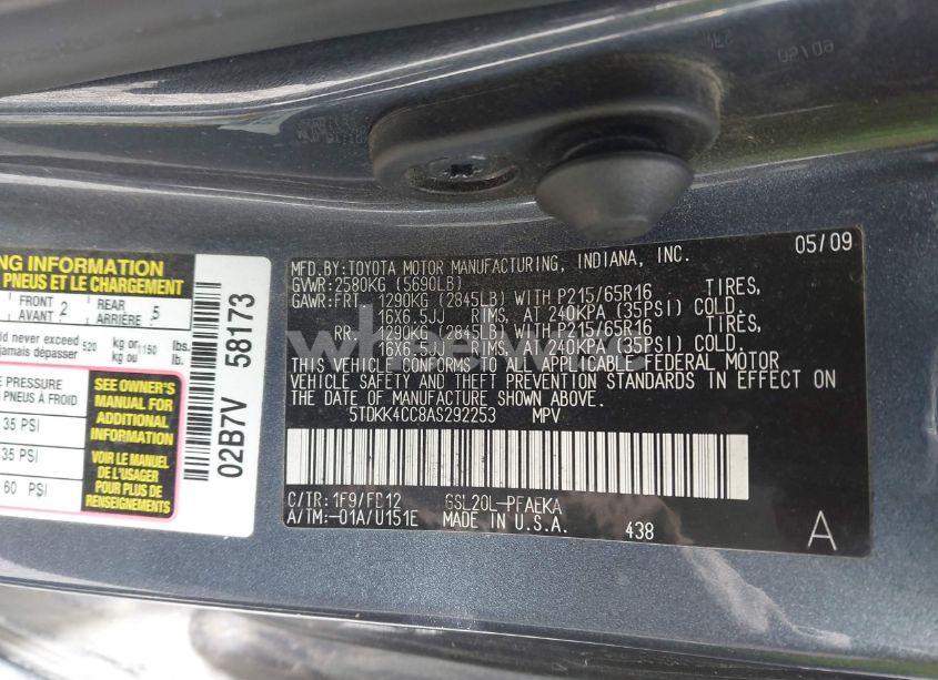 Thumbnail 11 of 2010 TOYOTA SIENNA CE