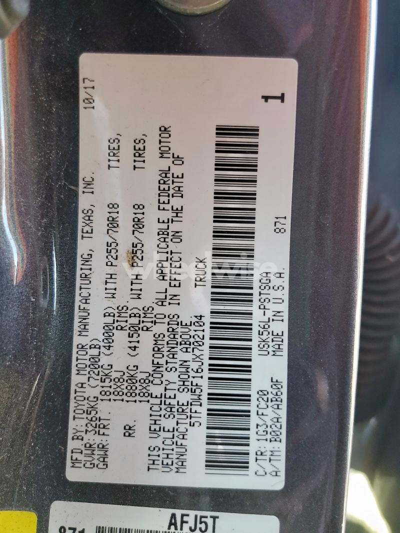 2018 TOYOTA TUNDRA CREWMAX SR5 - Photo 1