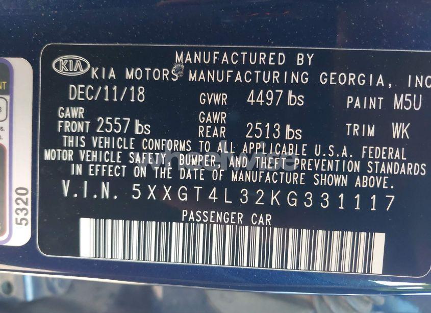 Thumbnail 16 of 2019 KIA OPTIMA S