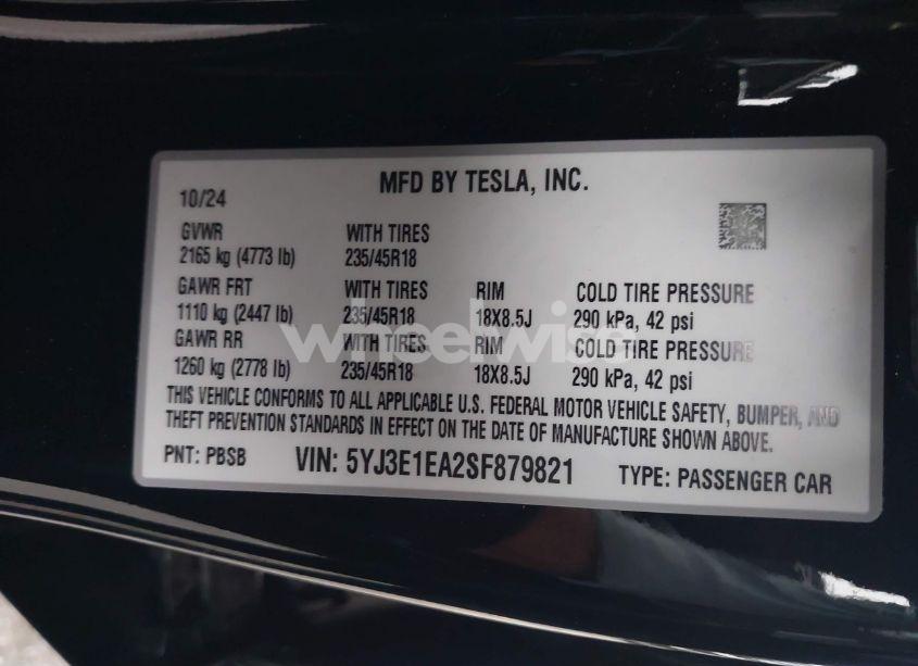 Thumbnail 15 of 2025 TESLA MODEL 3 LONG RANGE REAR-WHEEL DRIVE