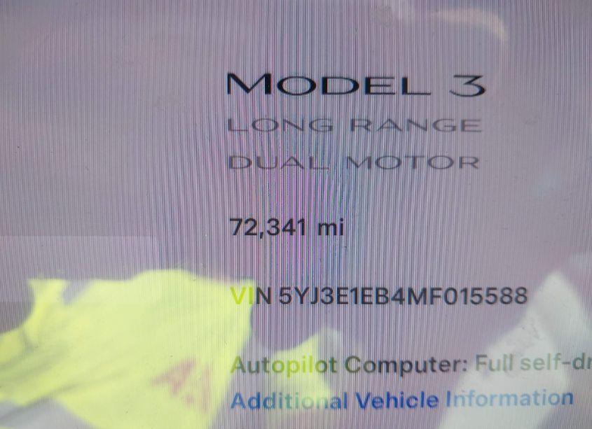 Thumbnail 7 of 2021 TESLA MODEL 3 LONG RANGE DUAL MOTOR ALL-WHEEL DRIVE