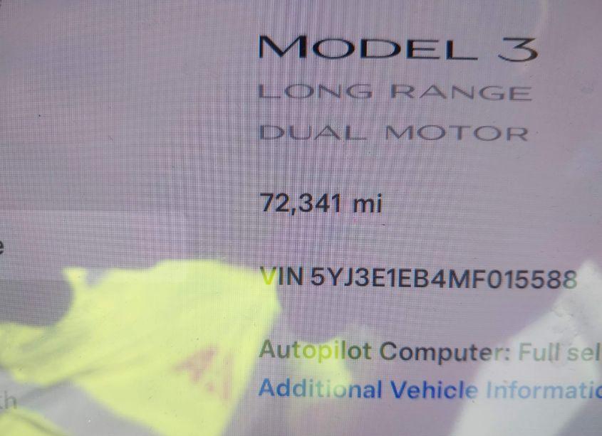 Thumbnail 16 of 2021 TESLA MODEL 3 LONG RANGE DUAL MOTOR ALL-WHEEL DRIVE