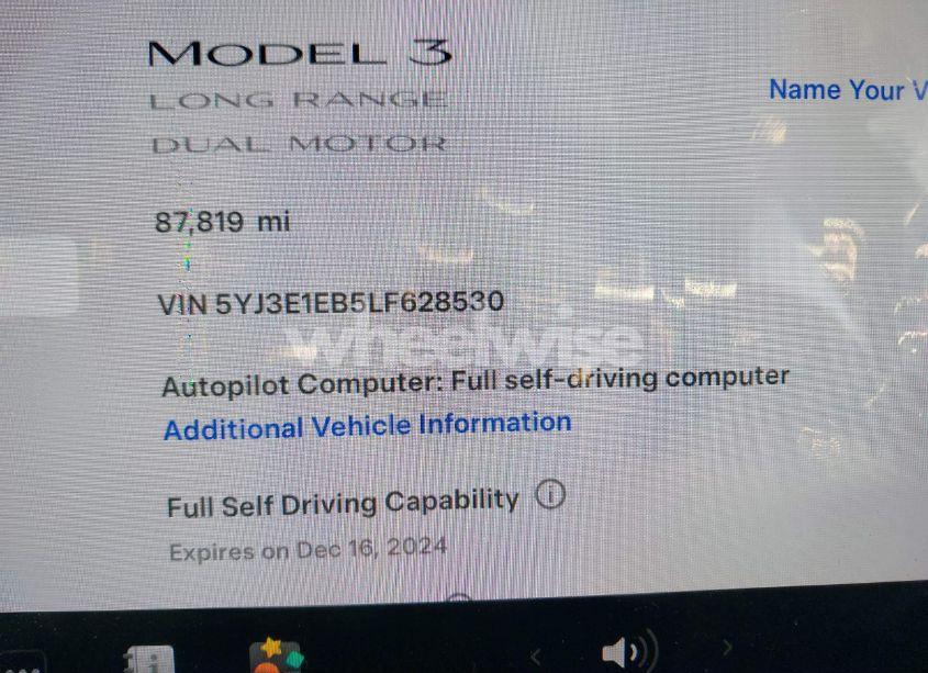 Thumbnail 18 of 2020 TESLA MODEL 3 LONG RANGE DUAL MOTOR ALL-WHEEL DRIVE