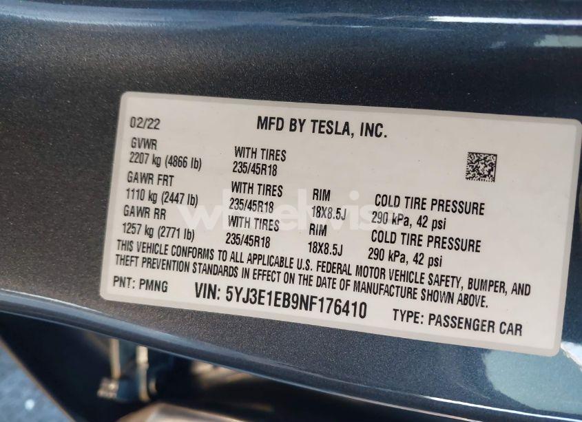 Thumbnail 18 of 2022 TESLA MODEL 3 LONG RANGE DUAL MOTOR ALL-WHEEL DRIVE