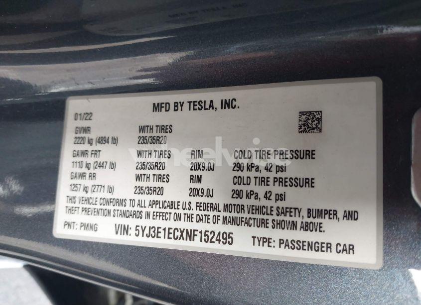 Thumbnail 19 of 2022 TESLA MODEL 3 PERFORMANCE DUAL MOTOR ALL-WHEEL DRIVE