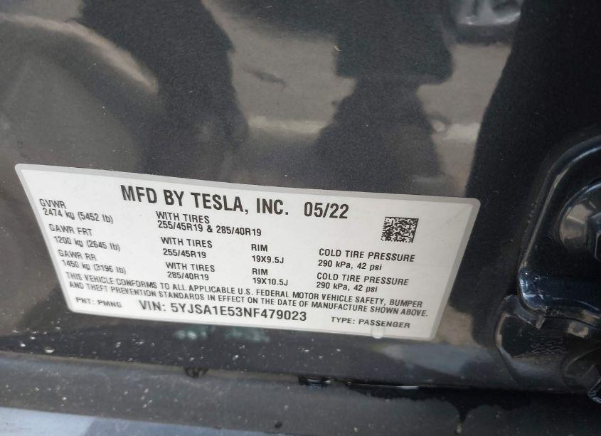 Thumbnail 20 of 2022 TESLA MODEL S DUAL MOTOR ALL-WHEEL DRIVE