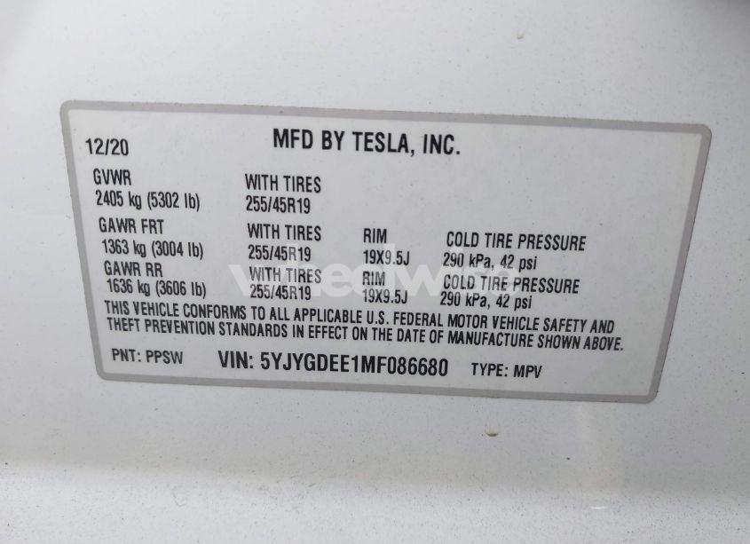 Thumbnail 16 of 2021 TESLA MODEL Y LONG RANGE DUAL MOTOR ALL-WHEEL DRIVE