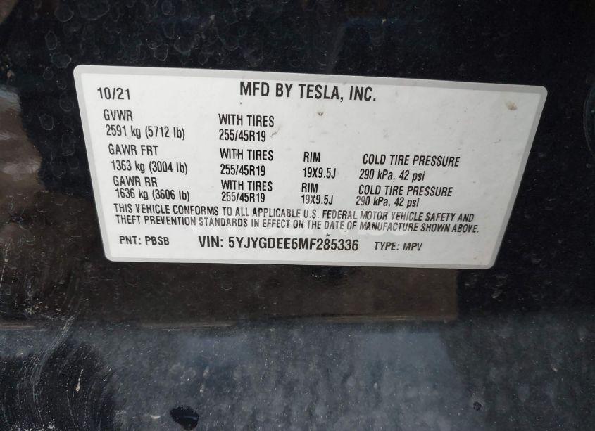 Thumbnail 18 of 2021 TESLA MODEL Y LONG RANGE DUAL MOTOR ALL-WHEEL DRIVE