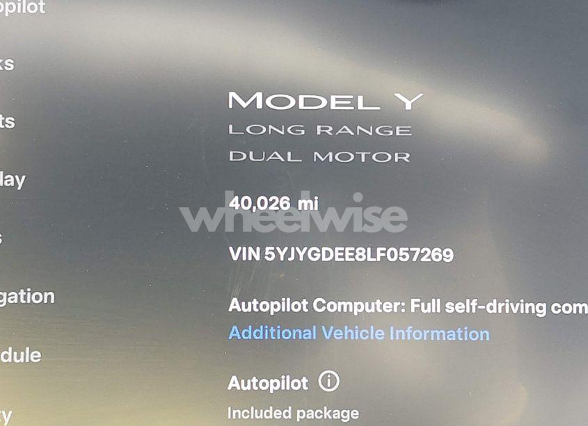 Thumbnail 8 of 2020 TESLA MODEL Y LONG RANGE DUAL MOTOR ALL-WHEEL DRIVE