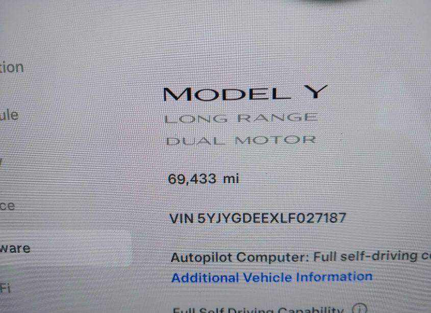Thumbnail 8 of 2020 TESLA MODEL Y LONG RANGE DUAL MOTOR ALL-WHEEL DRIVE
