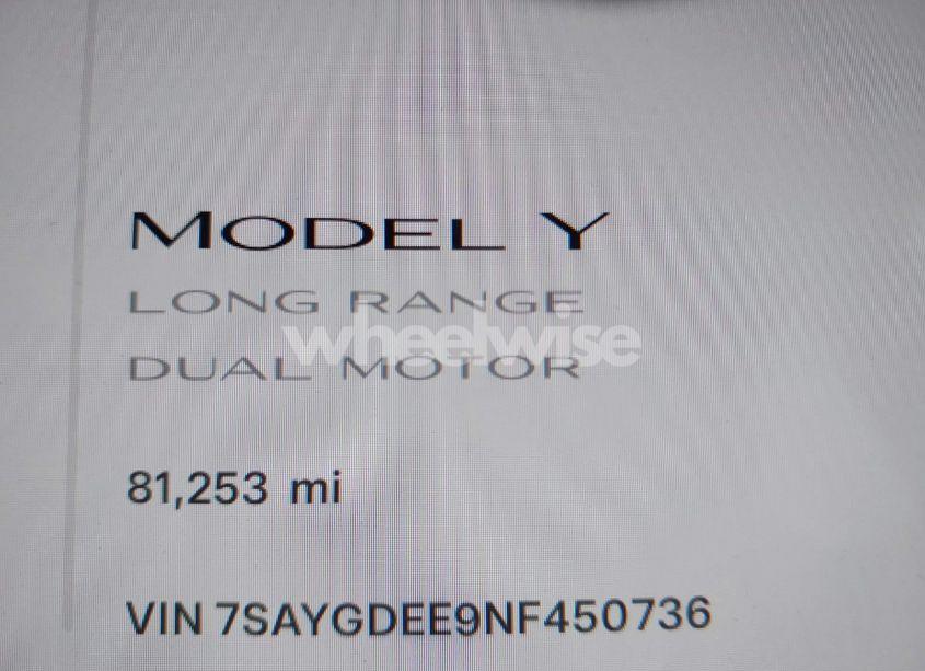 Thumbnail 15 of 2022 TESLA MODEL Y LONG RANGE DUAL MOTOR ALL-WHEEL DRIVE