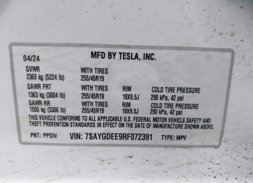 Thumbnail 15 of 2024 TESLA MODEL Y LONG RANGE DUAL MOTOR ALL-WHEEL DRIVE