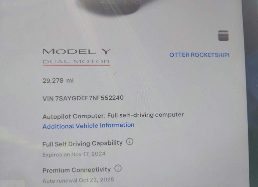 Thumbnail 20 of 2022 TESLA MODEL Y PERFORMANCE DUAL MOTOR ALL-WHEEL DRIVE