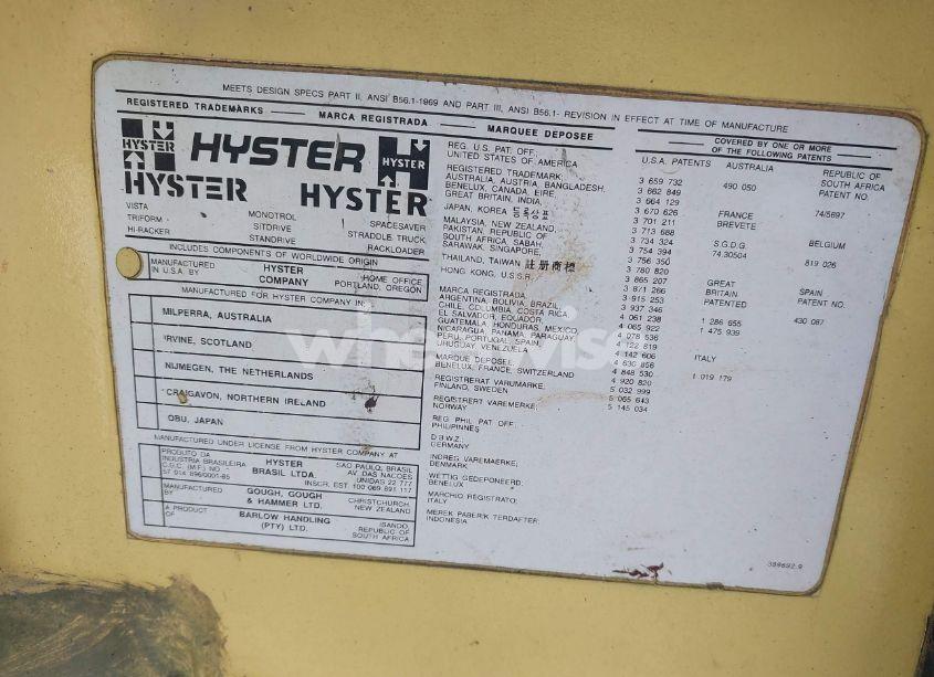 2004 Hyster Forklift