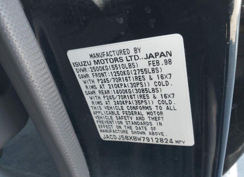 Thumbnail 11 of 1998 ISUZU TROOPER S