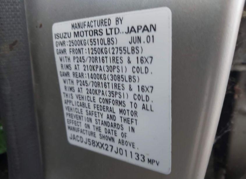 Thumbnail 11 of 2002 ISUZU TROOPER