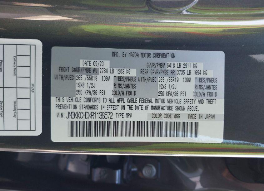 Thumbnail 16 of 2024 MAZDA CX-90 3.3 TURBO PREFERRED PLUS