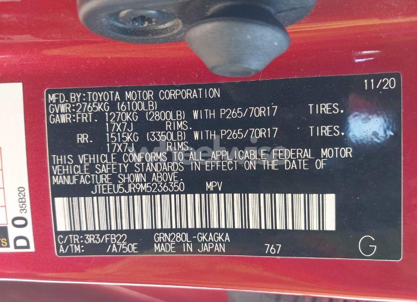 Thumbnail 17 of 2021 TOYOTA 4RUNNER SR5