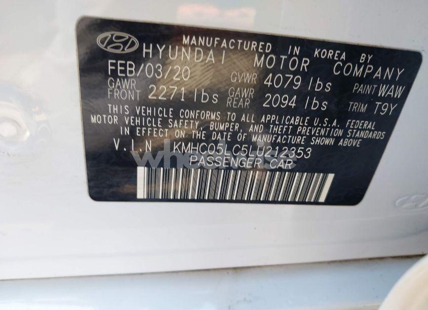 Thumbnail 16 of 2020 HYUNDAI IONIQ HYBRID LIMITED