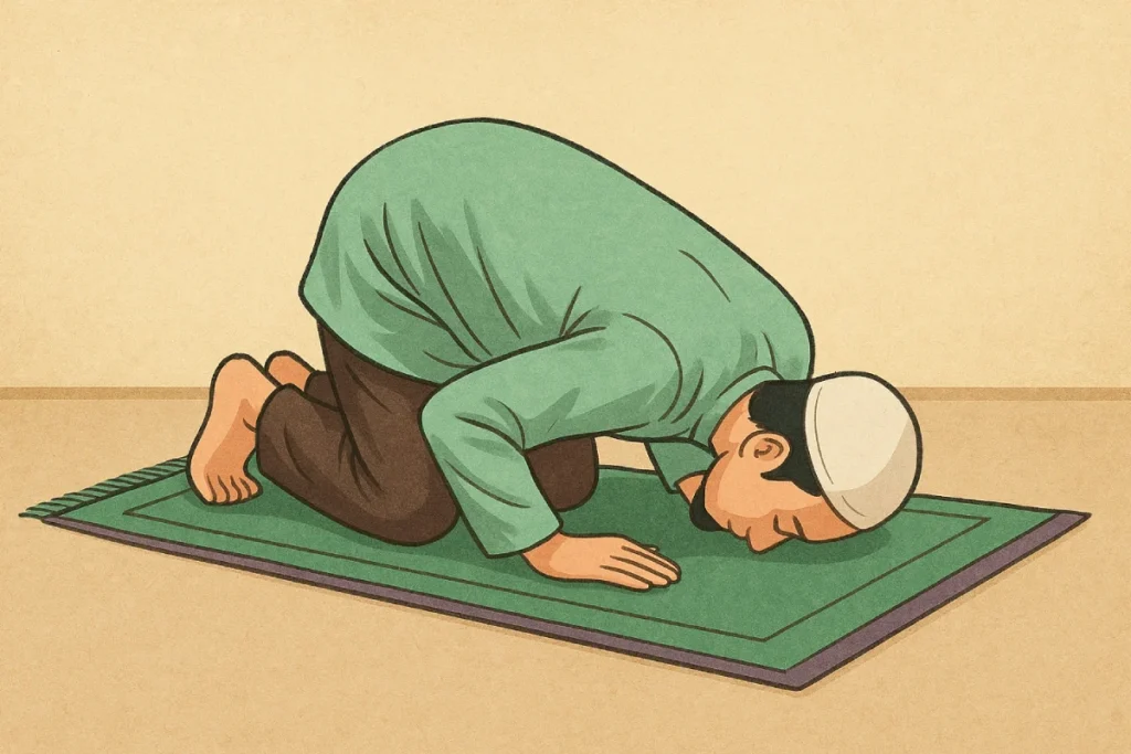 Tata Cara Sholat Taubat yang menunjukkan proses taubat seorang hamba dalam rangka memohon ampunan Allah SWT.