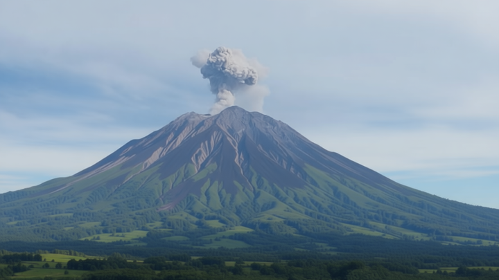 Gunung Semeru erupsi tiga kali pada Minggu pagi