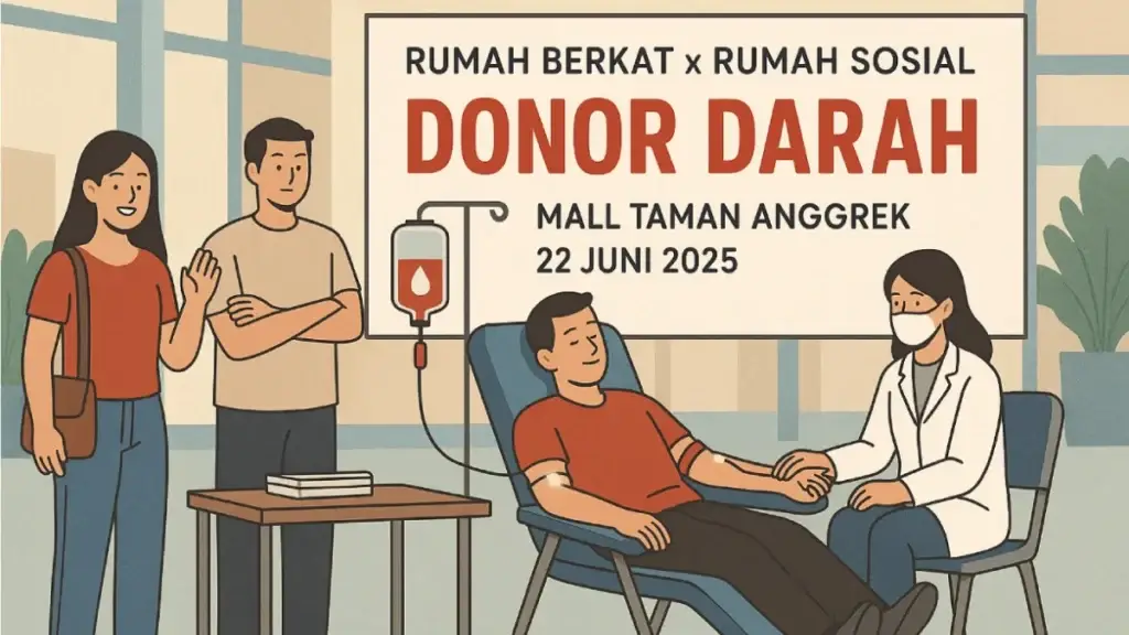 Sejumlah orang sedang melakukan donor darah di ruang klinik dengan suasana yang teratur dan aman. Ayo donor darah untuk menyelamatkan nyawa!